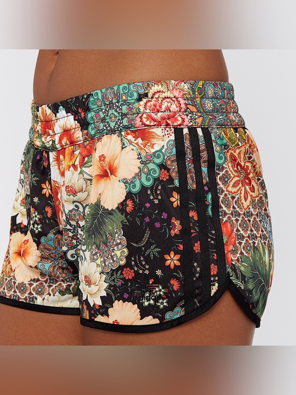 💎RARE💎 ADIDAS x The Farm Brazil Jardim Black Floral OG Original Shorts Size XS